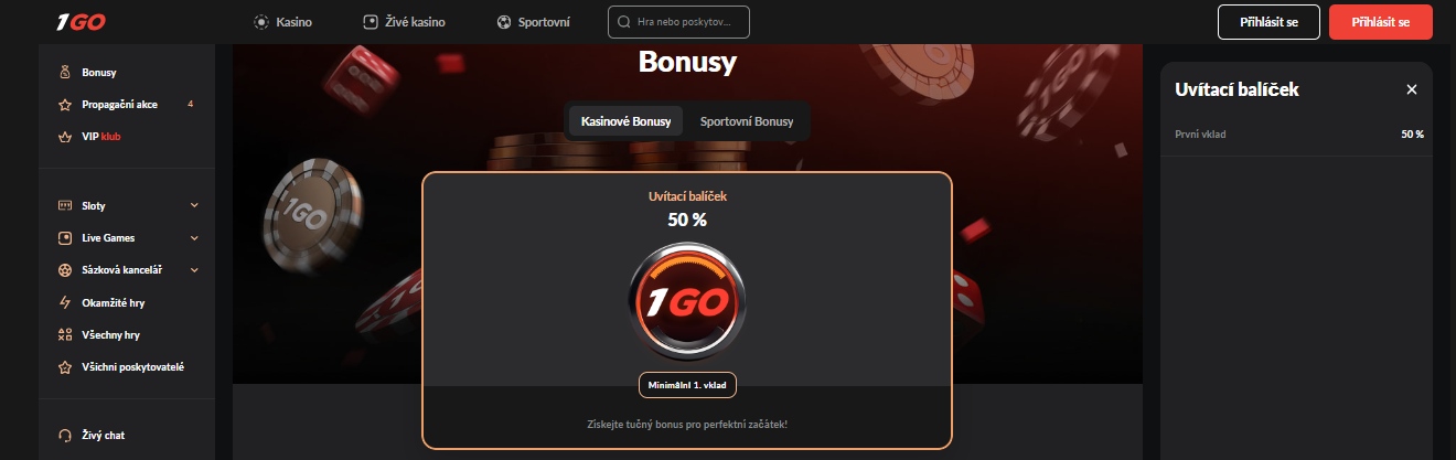 1GoCasino Casino Bonuses, ceskecasina.online